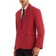 thumbnail image 4 of INSPIRE CHIC Formal Blazers for Men's Slim Fit Solid Color Prom Wedding Sports Coats Burgundy 2XL, 4 of 5