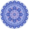 thumbnail image 1 of Ahgly Company Machine Washable Indoor Square Transitional Blue Angel Blue Area Rugs, 3' Square, 1 of 1