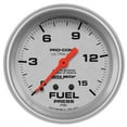 thumbnail image 1 of AutoMeter Pression de Carburant de Calibre 4411 Ultra-Légère; 2-5/8 Pouce; Balayage Mécanique Complet; 0-15 PSI; Analogique; Sans Isolateur; avec Fonction d'Avertissement Programmable; Face Blanche / Lunette Brossée / Aiguille Orange, 1 of 4