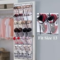 thumbnail image 3 of IZEYNO Over the Door Shoe Organizer, 28 Mesh Pockets Hanging Shoe Organizer for Closet, White, 1 Pack, 3 of 6