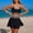 #206-Black, variant on Womens High Waisted Bikini Sets Two Piece Tummy Control Swim Skirt Color Block Skirted Swimsuit 2026