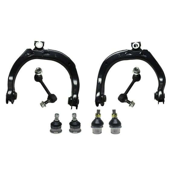 8 Pc Complete Suspension Kit 2 Upper Control Arm   2 Sway Bar Links   2 Lower Ball Joints   2 Upper Ball Joints Fits select: 2004-2007 CHEVROLET TRAILBLAZER, 2004-2007 GMC ENVOY