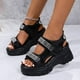 thumbnail image 1 of WILLBEST Sandalias Ortopédicas Para Mujer Sandalias De Mujer Para Uso Casual Y Vacacional Diseño Elegante Cuña Cómoda Transpirable Con Cierre Para Aventuras De Verano, 1 of 9