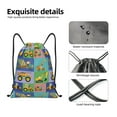 thumbnail image 3 of Yiaed Construction Machinery Print Drawstring Bags Drawstring Backpack Bulk String Back Pack Gym Sport Bag-Small, 3 of 5