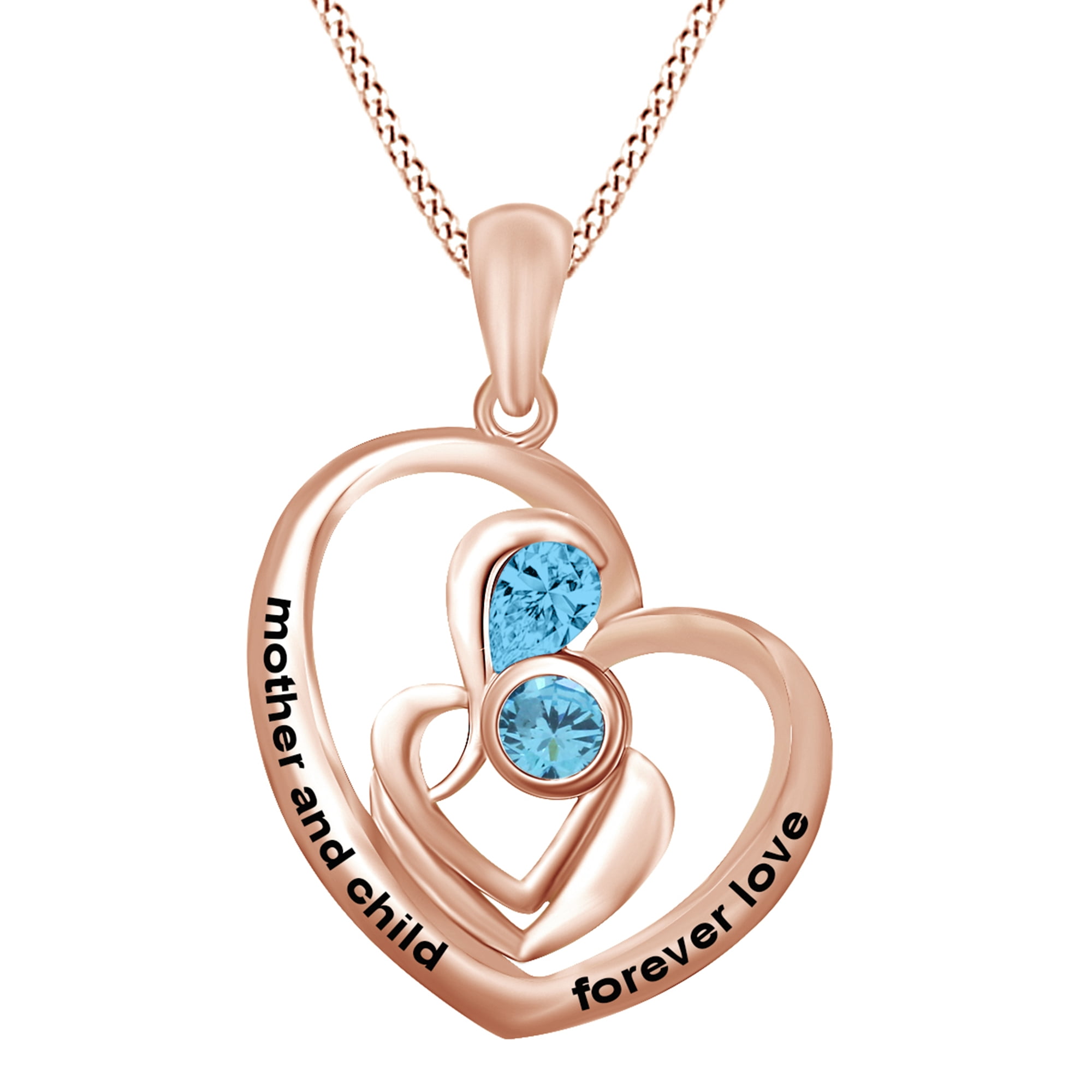 aquamarine mothers necklace