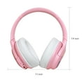 thumbnail image 2 of BAMINI Space Active Noise Cancelling Headphones, Wireless Over-Ear Bluetooth 5.0 Headphones with 50H Playtime, Adjustable Volume Limit (75/85/94dB), Ideal for Study, Travel, and Home Office (Pink), 2 of 8