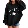 thumbnail image 2 of SGMVNU Hoodies for Girls Loose Sweatshirt Long Sleeve Hood Tops Kids Spring Fall Winter Streetwear, Size 3-4 Years, Black, 2 of 4