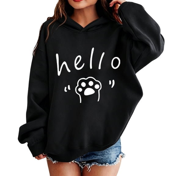 SJLDQY Girls Hoodies Casual Hooded Sweatshirt Long Sleeve Cute Graphic Pullover Tops Size 4-5 Years