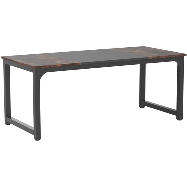 Fnova 70.87'' Extra Large Executive Desk, Home Office Computer Workstation with Thickened Metal Frame, Multipurpose for Conference, Dining, Home Office & Business Use