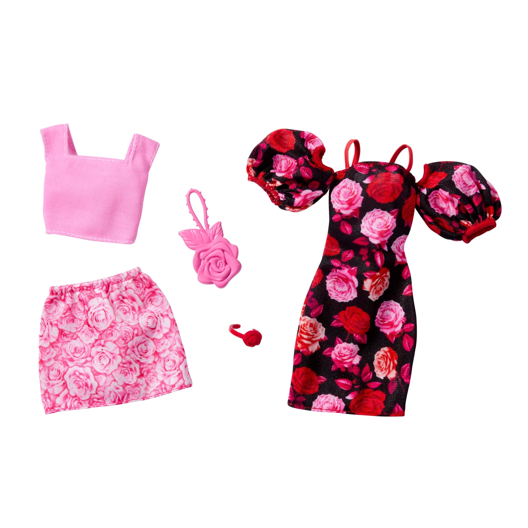 Barbie Fashion Pack: Complete Look with Clothes & Accessories for Doll,  Butterfly Dress & Tank (2 Outfits) - Walmart.com