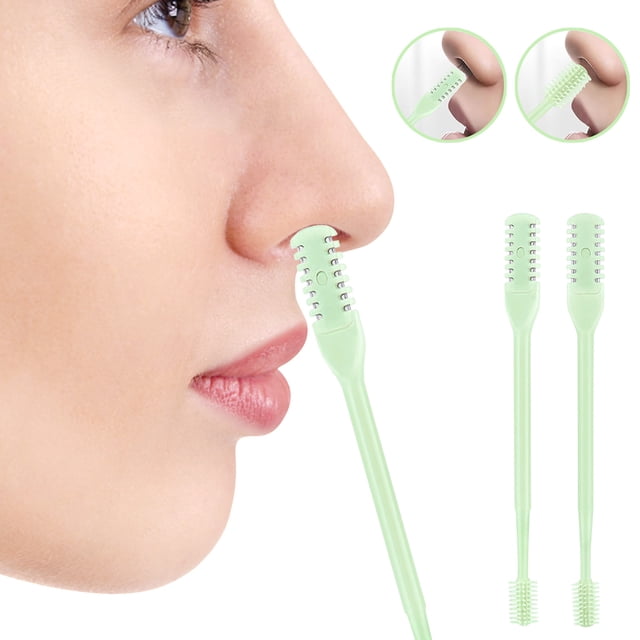 Maquinilla de afeitar para hombres, cortadora de vello nasal en 1, nueva cuchilla de doble cara, portátil, manual, giratoria 360°, con herramienta para remover vello nasal, orejas y fosas nasales.