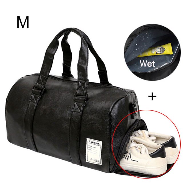 Bolso de gimnasio de cuero sintético para hombre y mujer, bolsa de viaje para exteriores, impermeable, para entrenamiento físico, XA170D Fivean unisex