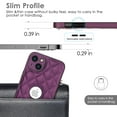 thumbnail image 4 of ELEHOLD for iPhone 14 Plus Case, Soft PU Leather Slim Logo View Classic Luxury Elegant Thin Protective All-Around Shockproof Phone Case for iPhone 14 Plus,Deeppurple, 4 of 7