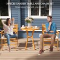 thumbnail image 4 of Outsunny 3 Piece Patio Set, Small Patio Table and Chairs w/ Cushions, Brown, 4 of 10