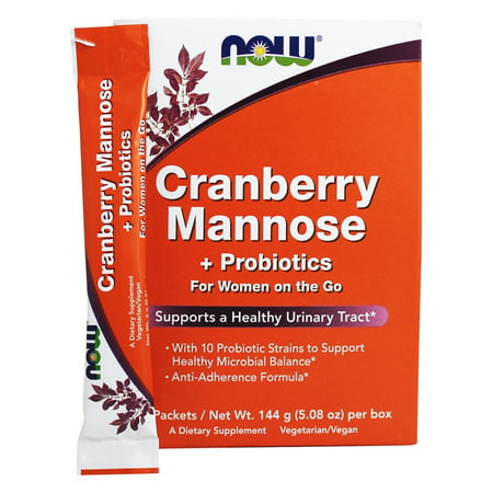 NOW Foods - Cranberry mannose, plus probiotiques - 24 Packet (s)