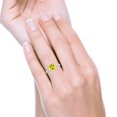 thumbnail image 7 of Vintage Cushion Cut Engagement Ring Yellow CZ 925 Sterling Silver Size 7, 7 of 7