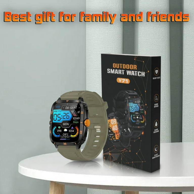 VIVISTAR Smart Watch, 1.96 Full Touch Answer Make Call Android