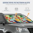 thumbnail image 4 of Xecao Vegetable for Foldable Car Sun Shades (2-Pack) offer sun protection with an easy-fold design for convenient windshield shading., 4 of 7