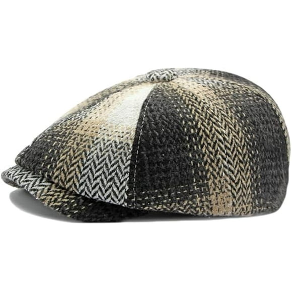 Mens Classic Newsboy Flat Cap Gatsby Ivy Cabbie Hat,back