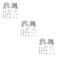 thumbnail image 3 of Guardoinrt Kits Complets pour Installation Simple Raccords de Siège de Toilette en Acier Inoxydable 1-4nm 3Set, 3 of 6