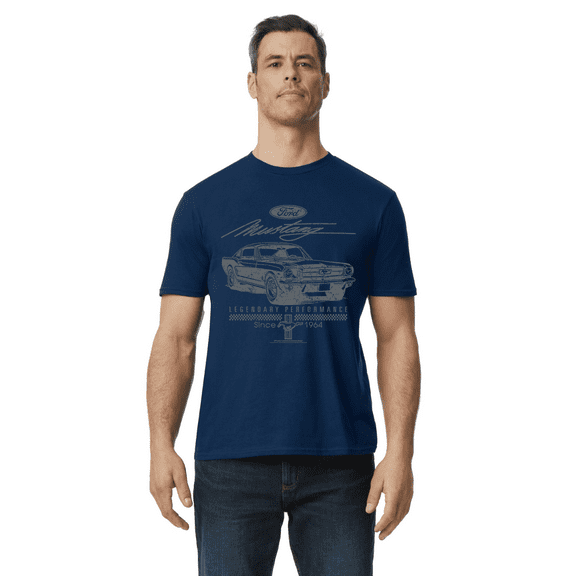 Mens Graphic Tees Ford Mustang T-shirt Short Sleeve Tee