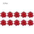 thumbnail image 3 of Flores artificiales de Navidad con purpurina, decoración para árbol de Navidad, adornos para Año Nuevo, flores falsas de Navidad, 3 of 5