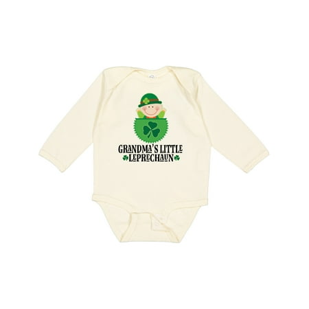 

Inktastic Irish Grandma Little Leprechaun Gift Baby Boy or Baby Girl Long Sleeve Bodysuit