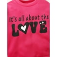 thumbnail image 5 of Little Girl Clothes Kid Girl 2PCS Outfits Long Sleeve Letter Print Top Jeans Pants Set Red 6 Years, 5 of 9