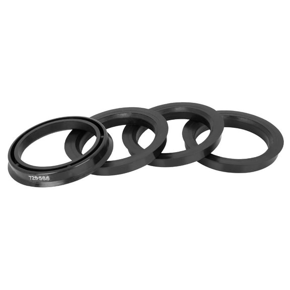 Unique Bargains 4pcs Plastic 72.6mm to 56.6mm Car Hub Centric Rings Wheel Spacer