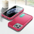 thumbnail image 4 of Feishell Case for iPhone 11 Pro Max 6.5 inch,Heavy Duty 3 Layer Military Protection with Hidden Kickstand Shock Resistant Armor Hybrid Bumper Rugged Rubber Phone Cover,Rose+Mint, 4 of 8