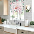 thumbnail image 5 of Pink Flamingo Balloon Curtains for Windows, Bedroom Curtains 54 Inch Length, Tropical Botanical Summer Flower Rustic Tie Up Curtains Panels Thermal Insulated Bathroom Curtains Window 42"x54", 5 of 8