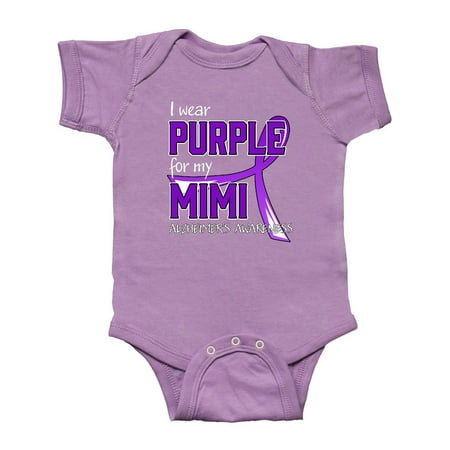 

Inktastic I Wear Purple for my Mimi- Alzheimers Awareness Gift Baby Boy or Baby Girl Bodysuit