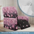 thumbnail image 3 of HELLHERO Cherry Blossom Pattern Design Furniture Shield for Single Sofa Chair, Side Pocket Brushed Recliner Chair Covers for Living Room Apartment Single Seat, 3 of 8