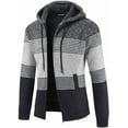 thumbnail image 4 of Sudadera con capucha para hombre, tejido de punto, sudadera, suéter, chaqueta, abrigo, para hombre, otoño e invierno, forro polar, gruesa y cálida, sudadera con capucha, cárdigan, suéter, tejido, 4 of 5