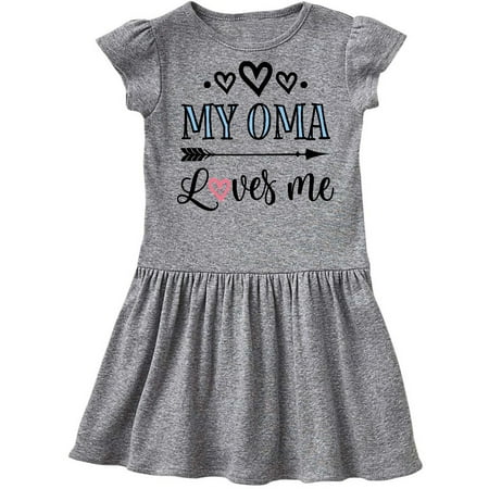 

Inktastic My Oma Loves Me Grandchild Gift Gift Toddler Girl Dress