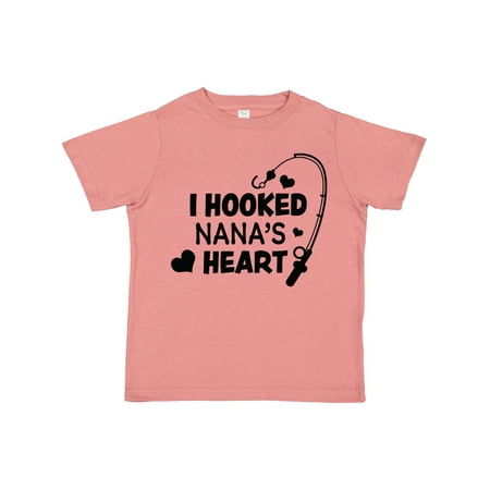 

Inktastic I Hooked Nana s Heart with Fishing Rod Gift Toddler Boy or Toddler Girl T-Shirt