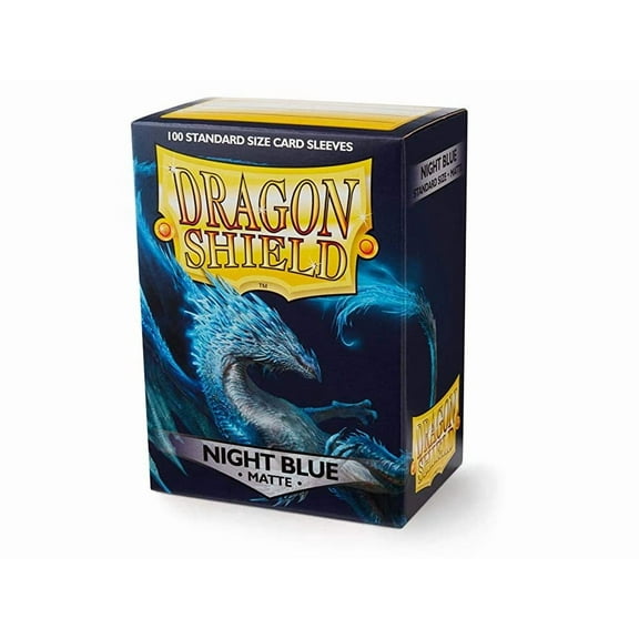 10 Packs Dragon Shield Matte Night Blue Standard Size 100 ct Card Sleeves Display Case