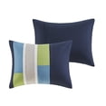 thumbnail image 4 of Mi Zone Twin/Twin XL All Season Comforter Set with Decor Pillow 3-Piece Geometric Stripes Navy, 4 of 5