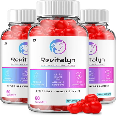 Revitalyn ACV Gummies Supplement – Revitalyn ACV Gummy Apple Cider Vinegar 1000MG, 3 Pack, 180 Gummies