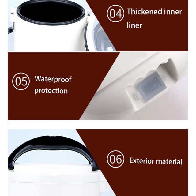 Car Rice Cooker Mini Cooking Tools 24V Multifunctional 1L Soup Electric Heater Travel Truck Lunchbox Food Appliance Machine 12V 12V/green
