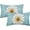 Blue White Daisy, variant on Sunflower Pillow Covers 18x18 Set of 2 Yellow Floral Butterfly Spring Summer Buffalo Plaid Outdoor Decorative Throw Pillows Farmhouse Pillowcases Linen Cushion Case Decor for Home Sofa Couch Bed