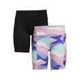 Athletic Works Girls' Bike Shorts, 2Pack, Sizes 418 & Plus