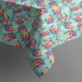 thumbnail image 5 of Pioneer Flower Floral Print Pattern Square Tablecloth, Waterproof Wipeable Spillproof Washable Table Cover for Home Kitchen Party and Daily Decor 60"x60", 5 of 6