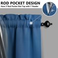thumbnail image 3 of Marble Modern Geometric Flowers Abstract Kitchen Curtains - Vintage Tier Cafe Curtains for Bathroom Living RV Rod Pocket Window Drapes 36 Inch 2 Panels Set 28"x36" Window Treatment Tiers, 3 of 4