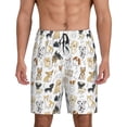 thumbnail image 1 of Balery I Love Dogs Pantalones cortos de pijama de punto de algodón para hombre con cinturilla y bolsillos-Medium, 1 of 6