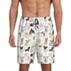 thumbnail image 1 of Balery I Love Dogs Pantalones cortos de pijama de punto de algodón para hombre con cinturilla y bolsillos-3X-Large, 1 of 6