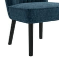 thumbnail image 5 of Navy Blue Shellback Chair - Boucle Fabric, Channel Back, Small Space Accent Chair, 26" Wide, Living Room/Bedroom., 5 of 8