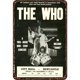 thumbnail image 1 of Letrero Chapa Metal The Who Pintura Hierro Rectangular Pared para Y Bar 30x40cm, 1 of 9