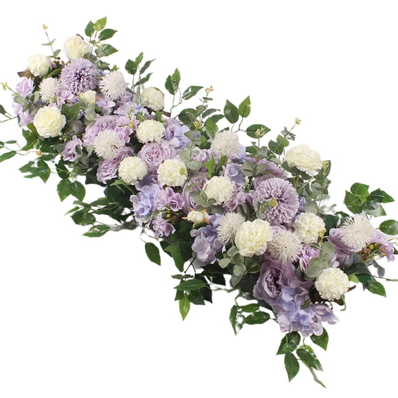Yesbay 1 juego de flores artificiales decorativas minimalistas para añadir un toque romántico, flores de simulación para bodas, morado claro