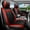 Black&Red, variant on FANOTEK Car Seat Cover Fit for Ford Fusion Edge Taurus Focus Maverick 2000-2026, Waterproof Faux Leather Automotive Seat Cushion Protector Airbag Compatible Front Rear Full Set Black